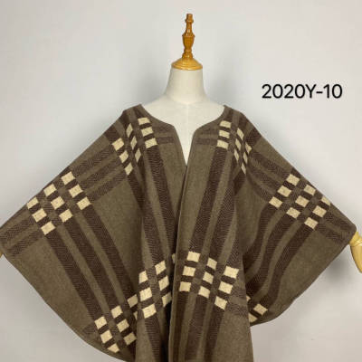 Plaid Jacquard Knitted Shawl 2021 European and American New Winter Scarf