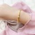 Personalized Bamboo Alluvial Gold Bracelet Women's Bag 18K Gold Colorfast Frosted Bell Bracelet Temperament Wild Bracelet Fashion