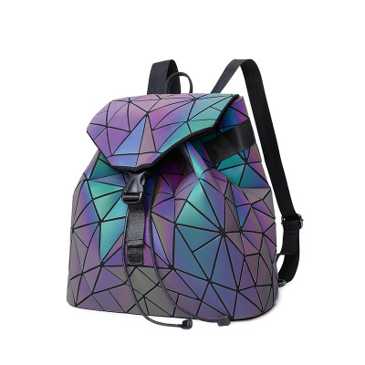 Amazon Hot Backpack Luminous Backpack Unisex Symphony Geometry Rhombus Computer Backpack in Stock