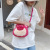 Girl's Cute Strawberry Bear Head Messenger Bag Plush Toy Bag Student Ins Shoulder Coin Purse Phone Shoulder Bag