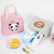 Insulated Lunch Box Bag Handbag Students Work Hand Bag Thickened Aluminum Foil Strip Lunch Bag Cartoon Bento Bag