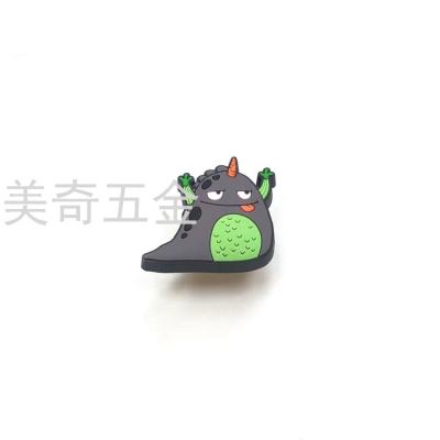 Little Monster Children Handle Cute Wild Cabinet Door Handle Silicone Anti-Collision Cabinet Shoe Cabinet Wardrobe Single Hole Handle