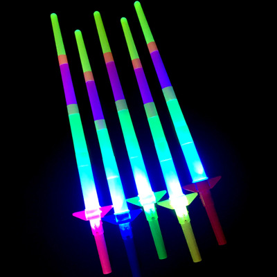 Concert Glow Stick Light Stick Four-Section Telescopic Rod Cheer Flash Lantern Stick Children's Toy Push Scan Code