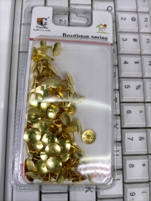 Plastic Card Gold Push Pin