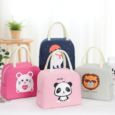 Insulated Lunch Box Bag Handbag Students Work Hand Bag Thickened Aluminum Foil Strip Lunch Bag Cartoon Bento Bag