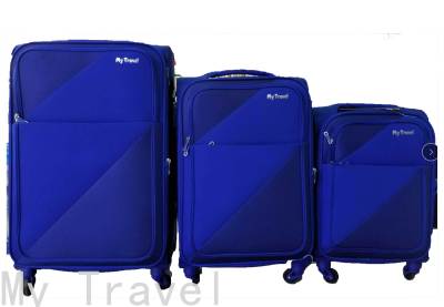 Luggage Suitcase, Trolley Case, Luggage Fabric Zipper Suitcase Three-Piece Trolley Case