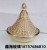 Golden Triangle Sucrier Candy Dish Glass Plated Sugar Box with Lid Cake Candy Box Pointed Sugar Bowl Glass
