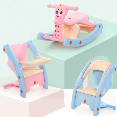 Children's Dining Chair Rocking Chair Baby Two-in-One Dual-Use Rocking Horse Seat Rocking Horse Rocking Horse Dining Chair Baby Seat Toy