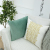Green Entry Lux Pillow Embroidery Cotton and Linen Pillow Handmade Pleated Three-Dimensional Flannel Pillow Cover Model Room Sofa Cushion