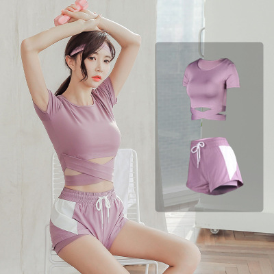 2021 New Yoga Wear Sports Suit Women's Gym Running Clothes Gym Beginner Loose Sportswear Women