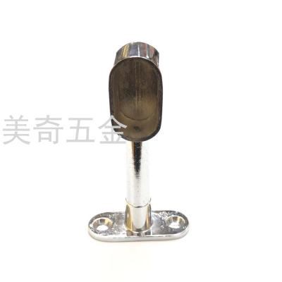 Clothes Pole Support Wardrobe Flange Base Clothesline Pole Clothes Pole Base Oval Clothes Pipe Support Fixed Seat Zinc Alloy Flange Base Clothes-Hanging Tube