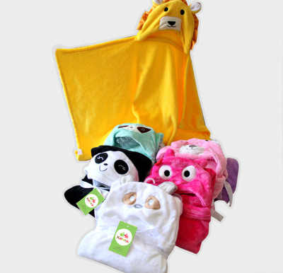 Baby Products Soft Fly Baby Flannel Cape Cloak Infant Hooded Cartoon Cloak Factory Direct Sales