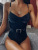 2019 Women's OnePiece Swimsuit Special Cloth Belt Buckle Metal Chain Shoulder Strap OnePiece Bikini 9318