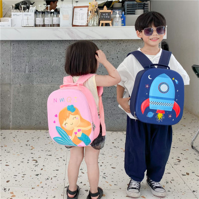 Kindergarten Backpack Boys and Girls Advanced, Intermediate and Elementary Classes Baby's Backpack Boys Three-Dimensional Cat Children Cute Backpack Bags