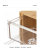 High Quality Log Plastic Bamboo Frame Desktop Cosmetics Storage Box Transparent Two-Layer Drawer Jewelry Box
