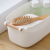 Creative Plastic Pp Storage Medium Wooden Handle Hand Holding Household Sundries Skin Care Products Storage Basket Storage Basket