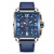 Megir Megir Fashion Light Retro Men's Watch Square Multi-Function Chronograph Calendar Leather Watch 2061