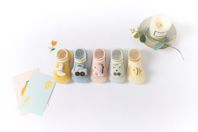 [Cotton Pursuing a Dream] Baby Toddler Rubber Sole Ankle Sock Winter Male and Female Baby Toddler Soft Bottom Non-Slip Children's Shoes 0-3