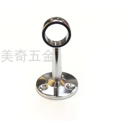 Aluminum Alloy Thickened Flange Base Clothes Pole of Closet Tube Seat round Tube Seat Curtain Seat High Leg Seat Towel Seat Clothes Pole Seat