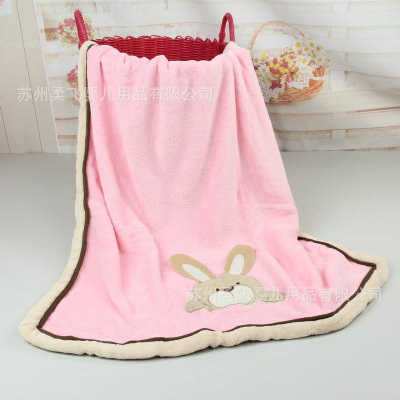 Baby Coral Fleece Warm Edging Blanket Children Velvet Blanket Wholesale Baby Super Soft Air Conditioning Blanket