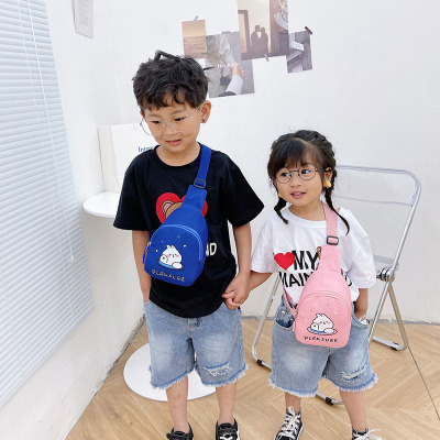 New Cartoon Children's Chest Pack Cute Baby Kindergarten Backpack Fashion Crossbody Backpack Shoulder Bag