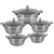 10-Piece Pot Set Soup Pot Set Non-Stick Pan Set an Aluminum Pot Set Liner Medical Stone Material Non-Stick Pan in Stock