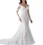 Long Sleeve Mid Waist Pink White High Waist Fashion Trailing off-Shoulder Elegant Lace Slimming Fishtail Wedding Dress