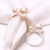 Cross-Border Spot Highlight Pearl U-Shaped Napkin Ring Wedding Napkin Ring Creative round Napkin Ring Gray Napkin Ring