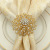 Hotel Western Restaurant Hollow Jeweled Flower Shape Napkin Ring Napkin Ring Napkin Ring Factory Wholesale
