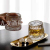 160ml Glass Cup Rotating Whiskey Liquor Glass Glacier Pattern Vertical Plaid Gyro Decompression Wine Glass Cup