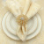 Hotel Western Restaurant Hollow Jeweled Flower Shape Napkin Ring Napkin Ring Napkin Ring Factory Wholesale