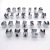 Clamshell Packaging Baking Tool Stainless Steel Alphabet Cookie Mold Cookie Cutter Die Mini 26Pc Letters 9Pc Numbers
