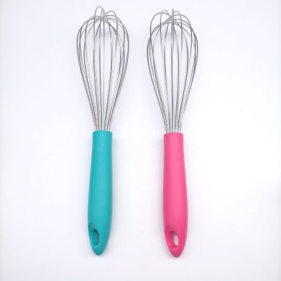 8-Line Plastic Handle Stainless Steel Eggbeater Stainless Steel Eggbeater Cream Egg Batter for Stirring and Baking