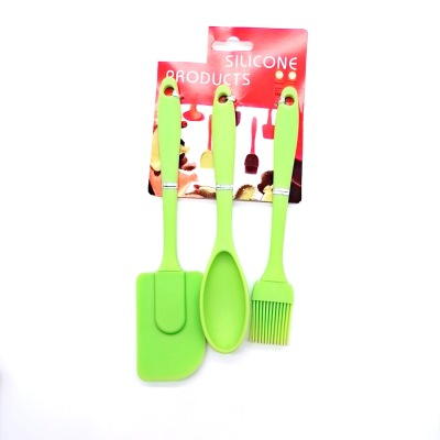 Silicone High Temperature Resistant Oil Brush Scraper Density More Kitchen Baking Tools Paper Card Three-Piece Set