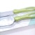 Clamshell Packaging Stainless Steel 2-Piece Set Plastic Handle Bread Knife Pizza Cutter Baking Tool Cake Knife Scraper