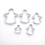 Ladies Doll Toy Stainless Steel Baking Tool Irregular Cookie Cutter Mousse Cake Mold 5Pc Pack