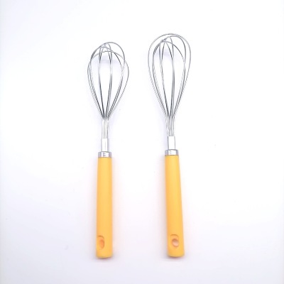 Manual Egg Beater Silicon Pp Handle Stainless Steel Eggbeater Egg Beater Baking Tools Plastic Manual Egg Beater