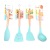 Beech Handle Silicone Kitchenware Silicone Spatula Scraper Oil Brush Dense Leak More Soup Spoon and Other Non-Stick Pan Tool Set