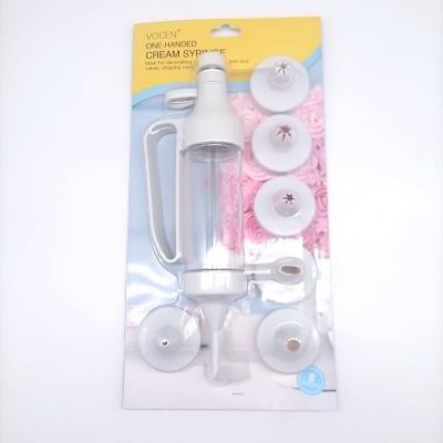 Baking Tool Plastic Nozzle 8-Piece Pastry Nozzle 7-Head Flower-Making Gun Milking Oil Nozzle Cookie Pastry Nozzle