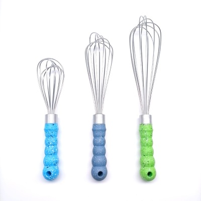 Point Spray Pp Handle Stainless Steel Eggbeater Batter Blender Baking Tool Plastic Manual Eggbeater