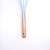 12-Inch Stainless Steel Beech Handle Silicone Eggbeater Batter Blender Baking Tool Plastic Manual Eggbeater