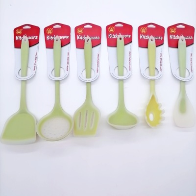 All-Inclusive High Temperature Resistant Translucent Silicone Shovel Kitchenware 12-Piece Set Kitchen Non-Stick Pan Shovel Set Soup Spoon Cooking Tools