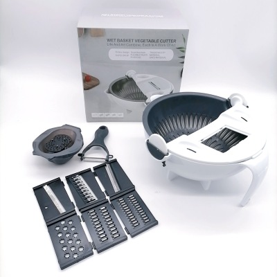 Multi-Functional Chopping Artifact Kitchen Household Slicer Grater Slice Shredded Scraping Drain Basket 8-Piece Set 9-Piece Set