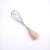 Stainless Steel Cute Smiley Face Egg Beater Oak Handle Egg Cream Baking Blender Household Mini Egg Beater