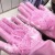 Tiktok Magic Silicone Dishwashing Gloves Kitchen Cleaning Silica Gel Cleaning Gloves Heat Insulation Wear-Resistant Kitchen Household Gloves