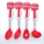 Silicone Kitchen Set Stainless Steel Handle Silicone Kitchenware Set 8-Piece Non-Stick Pan Ladel Tool Set