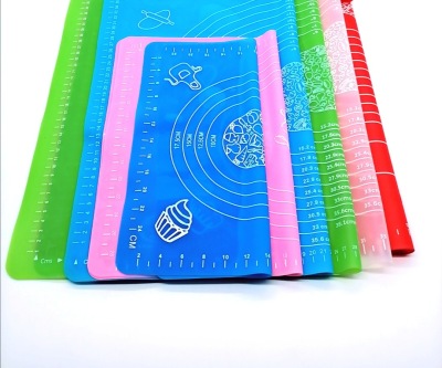 High Temperature Resistance Silica Gel Pad with Scale 26*29 30*40 40*50 45*64 50*70 Chopping Board Dough Kneading