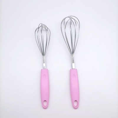 Pp Non-Slip Handle Stainless Steel Eggbeater Manual Blender Plastic Handle Egg Beater Baking Cake Tool