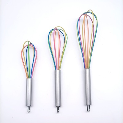 Stainless Steel Manual Silicone Eggbeater Household Kitchen Blender Cream Batter Baking Blender in Stock Wholesale