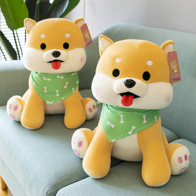 New Arrival Shiba Inu Plush Toy Scarf Shiba Inu Doll Husky Doll Toy Novelty Toy Customization